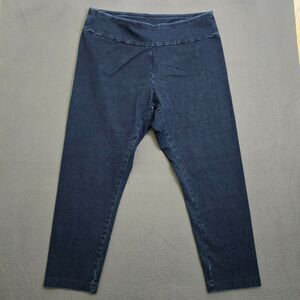 Pure Jill Women M Indigo Mid Rise Pull On Cropped Jeggings